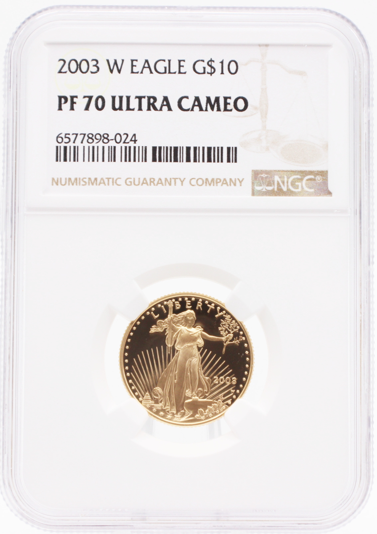 2003-W NGC PF70 $10 Gold American Eagle